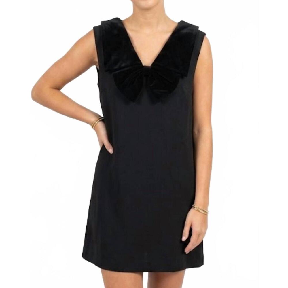 NEW MABEL show me your bow mini dress in black